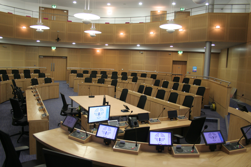 Electronic voting and AV recording facilities installed as part of new