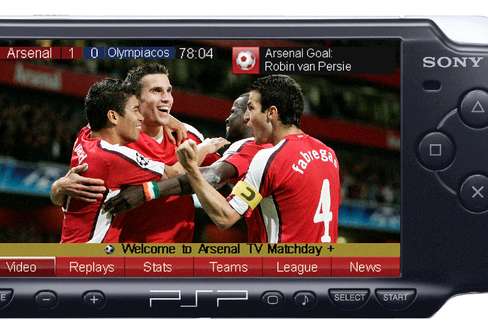 Sony Professional and Arsenal Football Club launch PSP matchday product