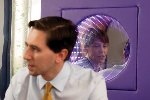 Minister for Health Simon Harris speaks to Clara Murtagh, Clinical Nurse Manager of St Gabriel’s Ward in Temple Street Children’s Hospital