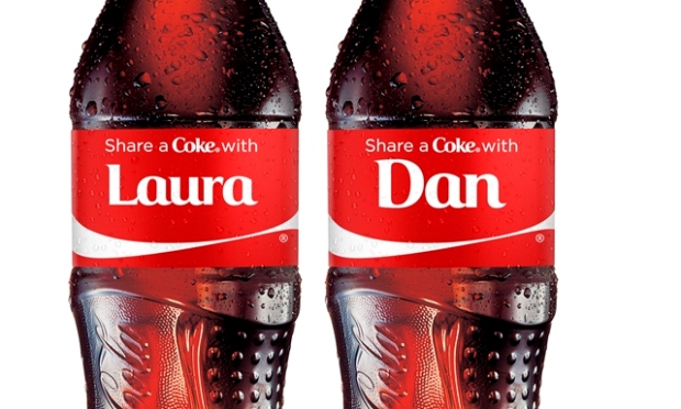 Coca-Cola personalises bottles and cans