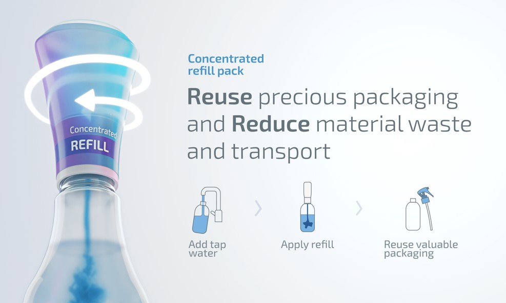 Weener Plastics develops refill pack for concentrated formulas