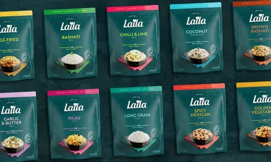 Laila Pudding Rice SoreThumbStudio redesigns packaging for Laila rice
