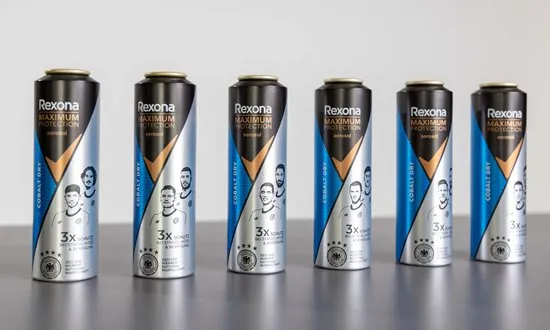 Ball produces can designs for Unilever’s Rexona German football range