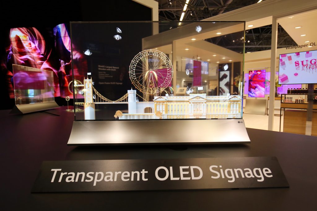 LG shows Transparent OLED amid a diverse range at ISE