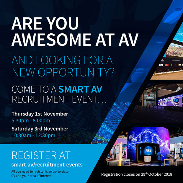 Smart AV to host recruitment events in November