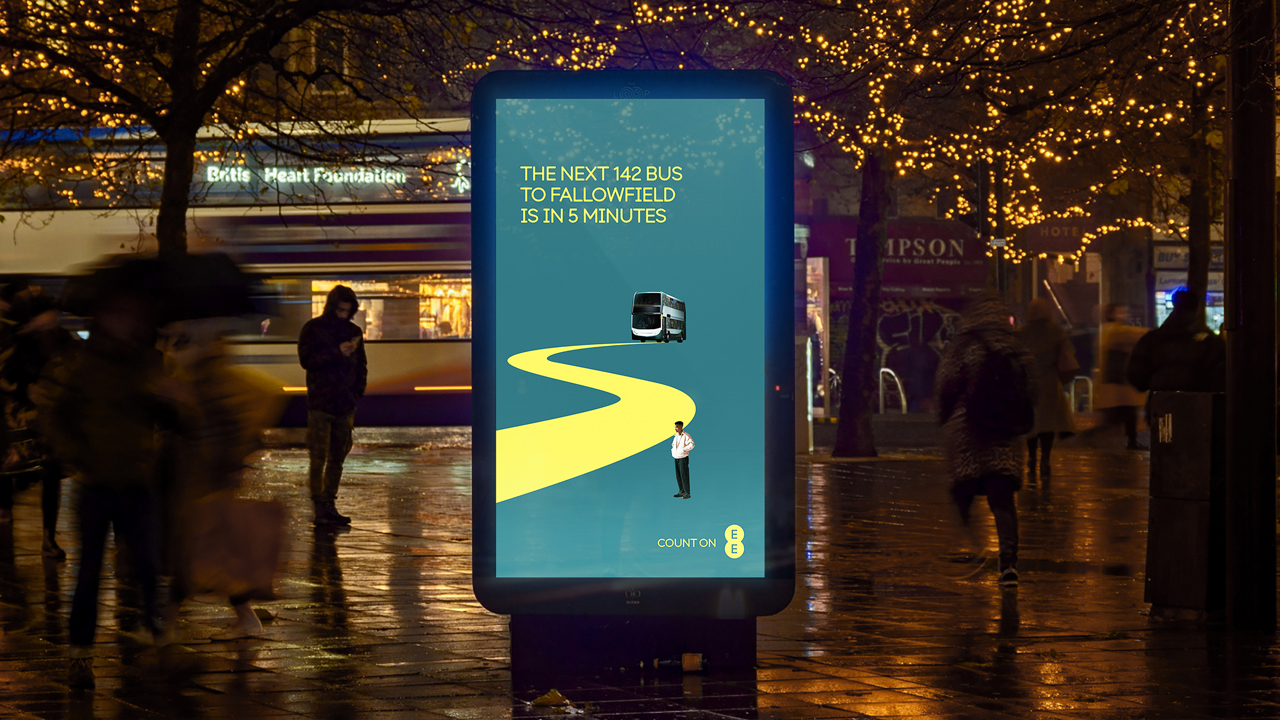 Digital billboards to keep Manchester safe at night.