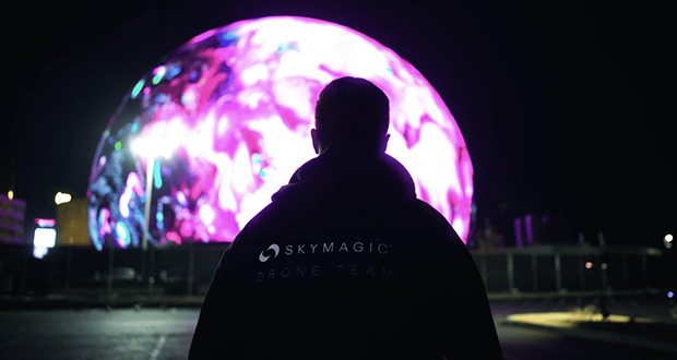 Magic Drones First drone show around Sphere joins first anniversary show | AV Magazine