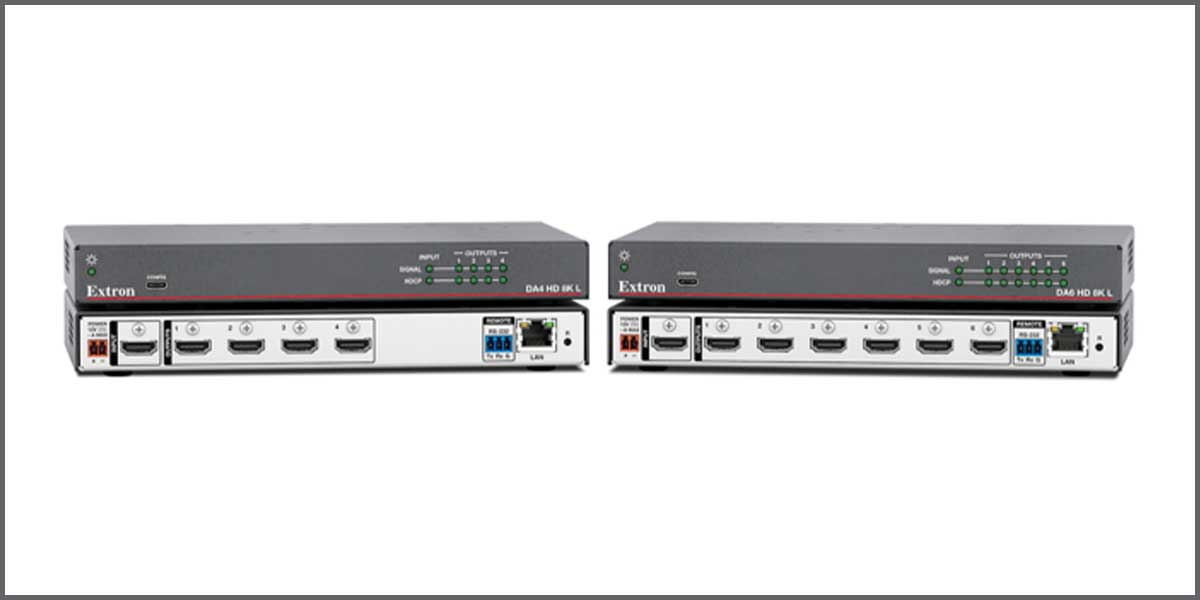 Extron announces two 8K HDMI distribution amplifiers