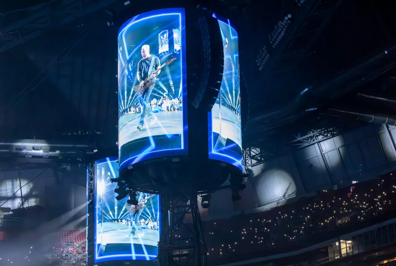 Metallica switches servers for towering LED video content
